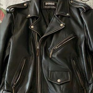 Leather motorcycle Jacket